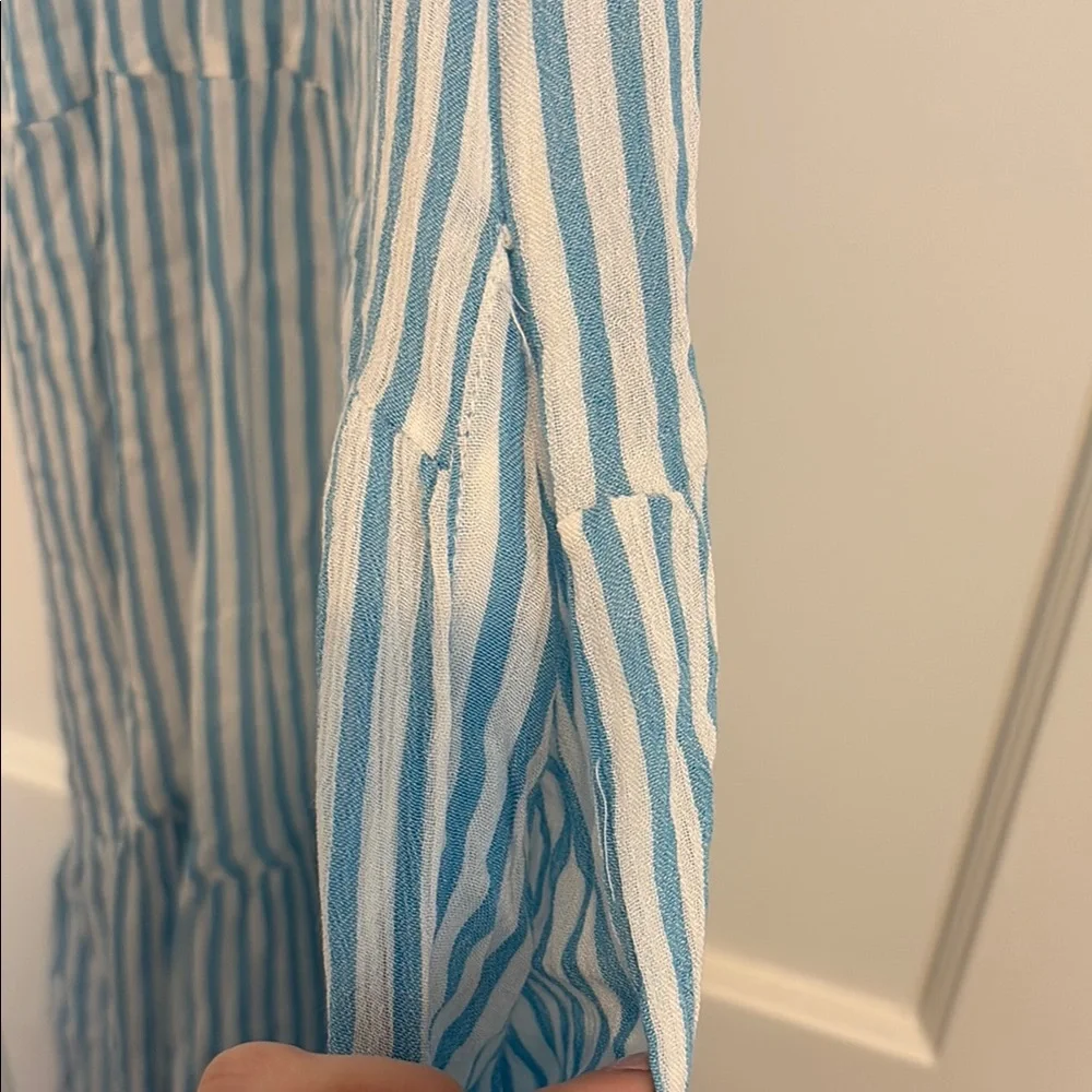 Raviya Blue and White Striped Cover-up Dress